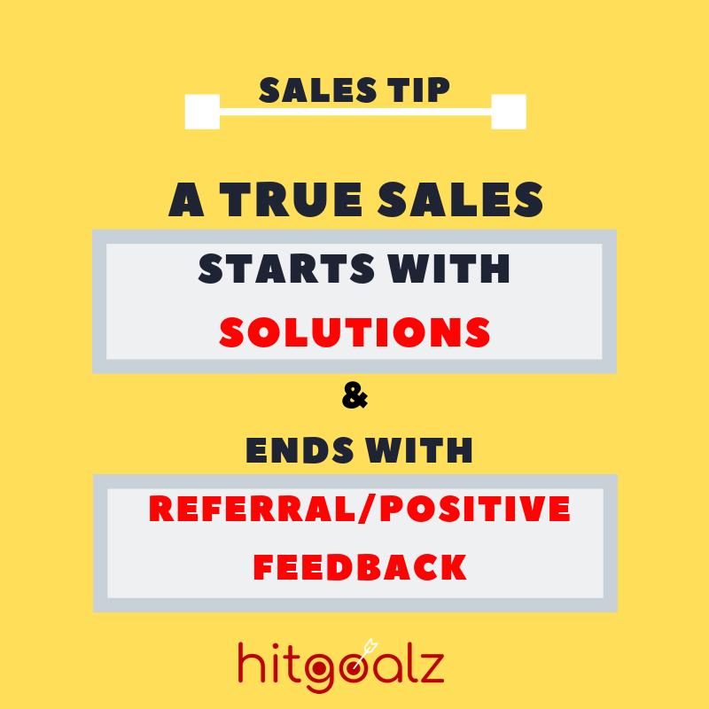 Hitgoalz1's tweet photo. #Sales does not start with a lead or prospect, it starts with a Solution that you offer. Many #salesleaders consider that once the lead is converted, sales ends. A true #salesperson ends the sales process with a good #referral or #feedback from its clients. 

#salesspecialist https://t.co/gMnz0SNdk3