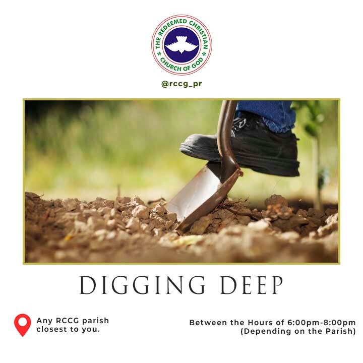 Do you know that in every Parish of RCCG,a bible study session in which you can ask questions and contribute takes place. Dont be left out of what God has been doing and is still doing actively. There is an RCCG parish near you, join them for the digging deep and be blessed.