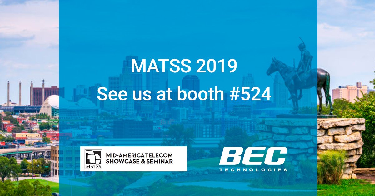 BECTechnologies's tweet image. Oct 14~16, see you at #MATSS2019! Stop by Booth 524 and chat with our VP Marketing, D&apos;Andre Ladson, to discover how we can help you grow your business!

#bectechnologies #MATSS #CBRS #band48  #shared #spectrum #FCC #5G #wireless #telecom #seminar #showcase #mid_america