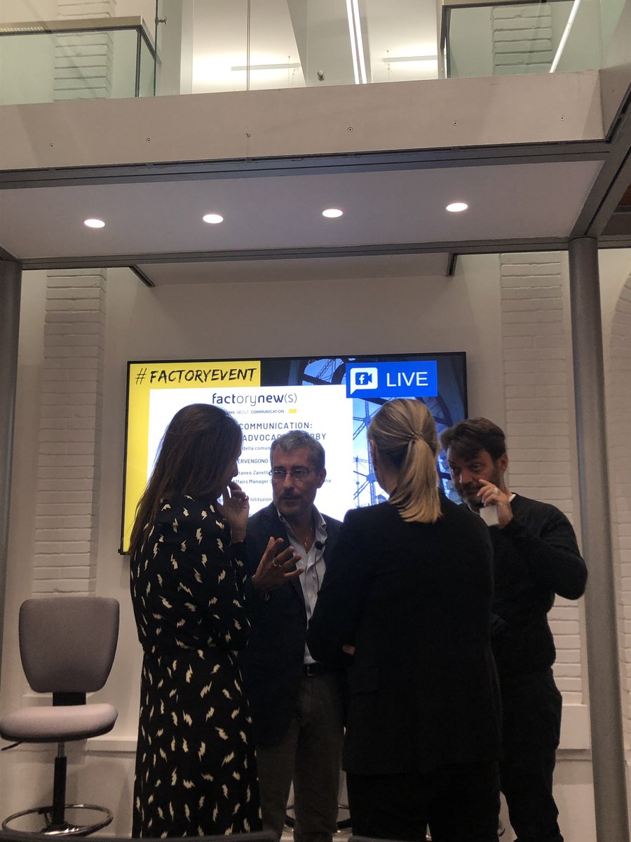 GalassiaReti's tweet photo. Pronti per parlare di #etica, #brand, #advocacy e #lobbying con @GiusiG @Agenzia_Italia @DanieleChieffi @FraC14 @FabIaccarino @Cattalbe #factoryevent https://t.co/Q13sBE1GND