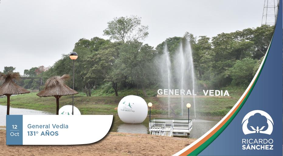 Hoy la localidad de #GeneralVedia celebra 131 años de su fundación. ¡Felicidades! #Chaco 👏🎉