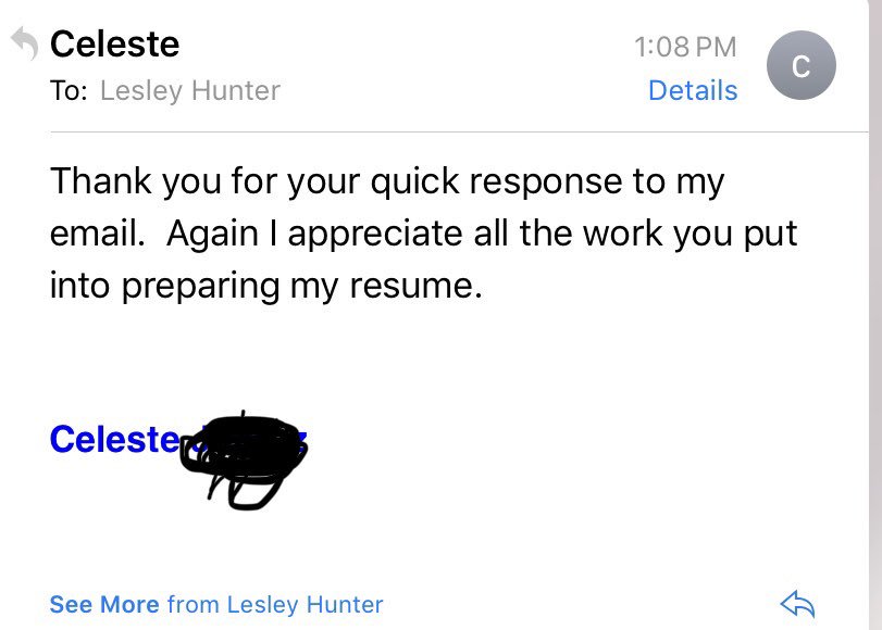 ResumeMakeover1's tweet photo. 🥰 
.
.
.
.
.
#resumewriter #resumemakeover #womenownedbusiness #executiveresumewriter https://t.co/us4mFqmbly