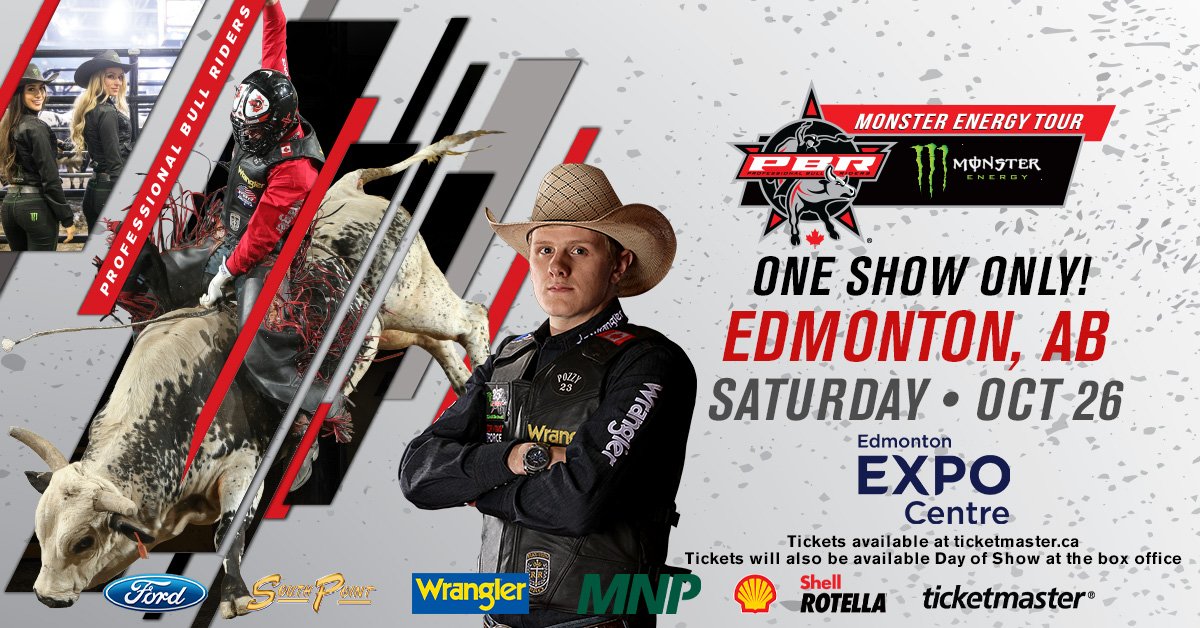 CONTEST: <a href="/PBRCanada/">PBR Canada</a> returns to Edmonton on Saturday, October 26 for one show only and we're giving you a chance to win tickets! Follow + RT to enter! #yeg #bullriding
