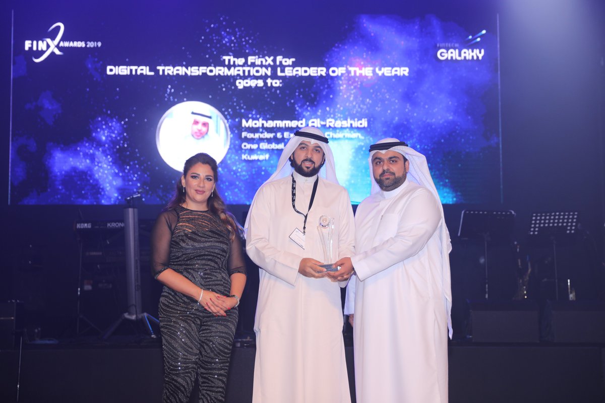 OneGlobalCo's tweet photo. Mohammed Sh. Al-Rashidi - Digital Transformation Leader Award of the year #FinX2019

#DigitalTransformation #Payments #PaymentSolutions #Fintechs https://t.co/x6FuPBchkN
