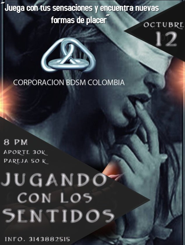 corporacionbdsm's tweet photo. Este fin de semana Bedesemero Visiones, Costurero de sumisas; Munch, After Munch y Jugando con los Sentidos #AFTERMUNCH #JUEGOSBDSM #APRENDOBDSM #COLOMBIABDSM #BDSMCOLOMBIA #CORPORACIONBDSM https://t.co/ydDSWFo12L #BONDAGE #JUEGOSEXTREMOS #SUMISAS #FOTOGRAFIAEROTICA #FOTOSBDSM https://t.co/mNainXHPAi