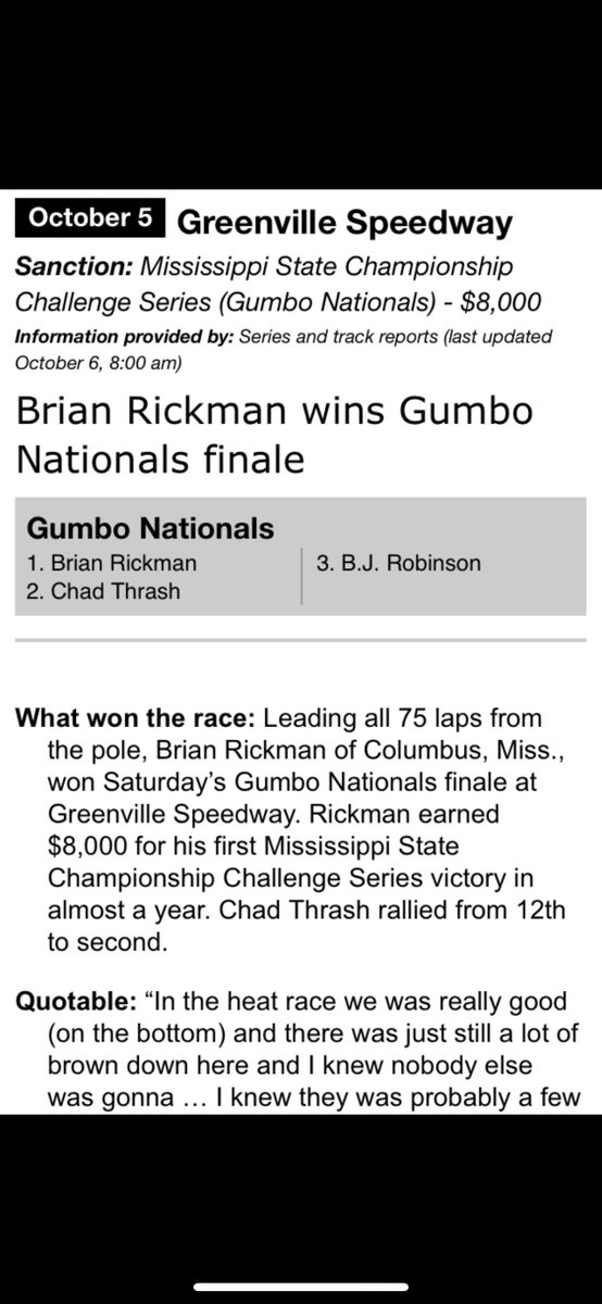 Rocket_Chassis's tweet photo. Congratulations to Brian Rickman and his team on their Gumbo Nationals Feature win at Greenville Speedway over the weekend!!! #RocketsStrikeAgain #OrderRocketToday #RocketWinner 🏁🚀🚀🏆 https://t.co/ymMrURZgDN