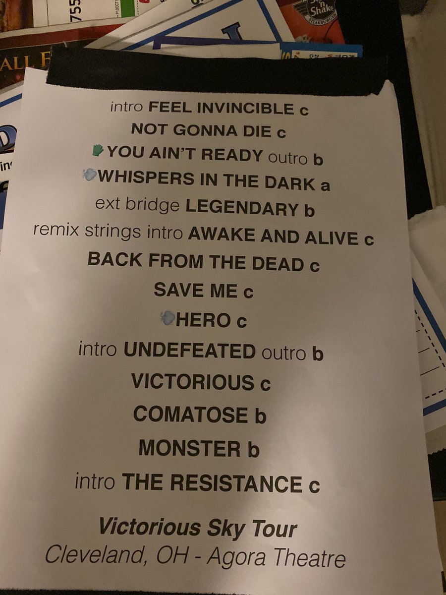 Jack3dUpMusic's tweet photo. @skilletmusic Thanks for a great show sat! I took some great pictures that will be sure to tag you in them. I got this and was wondering if it would be possible for me to mail it for the band to sign? https://t.co/usF3LAKYTB