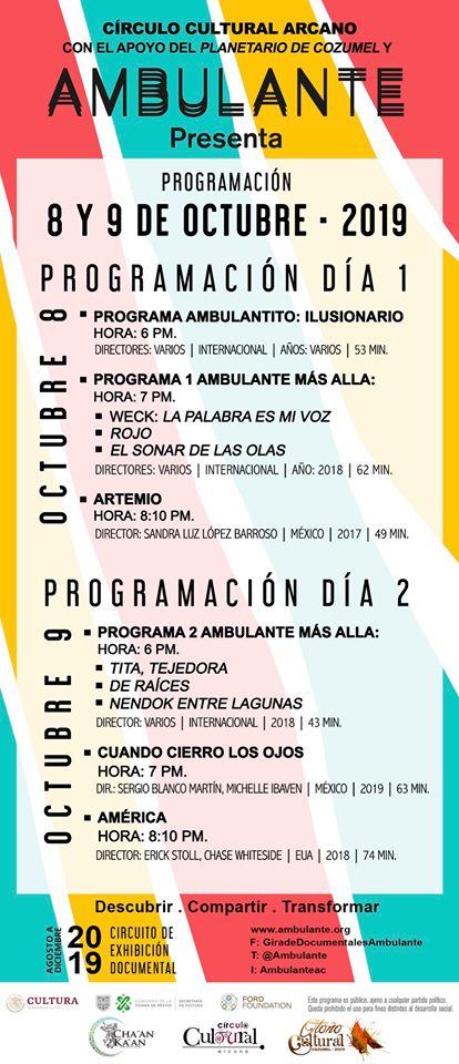 PlanetarioCZM's tweet photo. Todo listo en #TuPlanetarioCozumel para disfrutar de una tarde de lluvia, palomitas y #CineAmbulante en el #OtoñoCultural2019. 🍂📽🍿 ¡Entrada GRATIS! 
🗓 8 de octubre 
⏰ 6:00 PM https://t.co/ymyZMTo4Ns