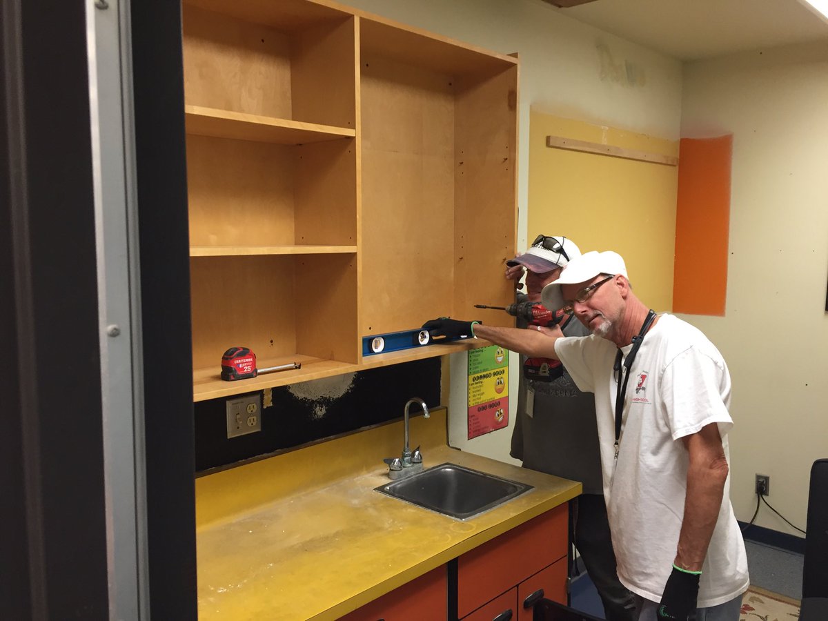 Maintenance team doing great facilities improvements around the district.