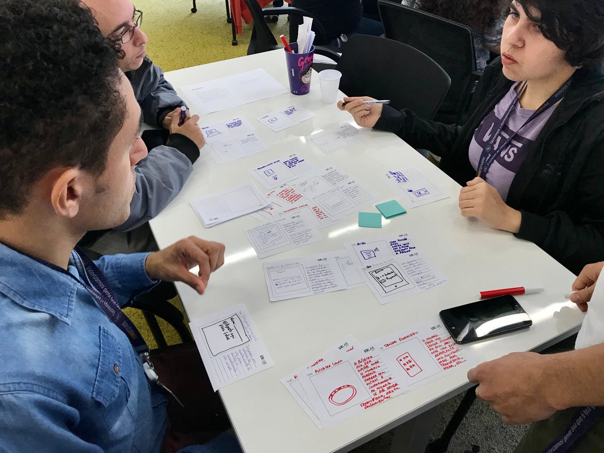 UXLabSP's tweet image. Dois workshops ao mesmo tempo? É possível e está acontecendo sim! Hoje foi dia de workshop de ideação para o projeto Plataforma Financial, e outro para mapear as principais barreiras presentes no dia a dia do time de projetos da TOTVS.

#UXLabFaz #UXLabDays
