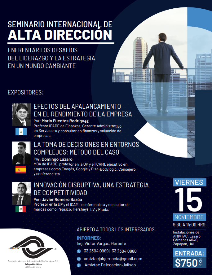 AmivtacJalisco's tweet photo. ¿Eres empresario? Esto te puede interesar:

El 15 de noviembre tendremos el Seminario Internacional de Alta Dirección, en las instalaciones de la AMIVTAC delegación Jalisco.
Ideal para empresarios, gerentes y servidores públicos.
(1/2) https://t.co/7vv29nSjeO