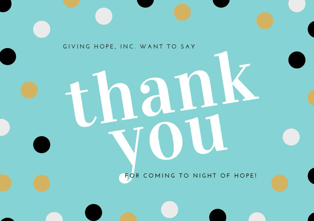 <a href="/HopeIncDenton/">Giving Hope, Inc.</a>  wants to say THANK YOU to everyone who came to Night of HOPE event!

We appreciated your support and contribution to our organization.