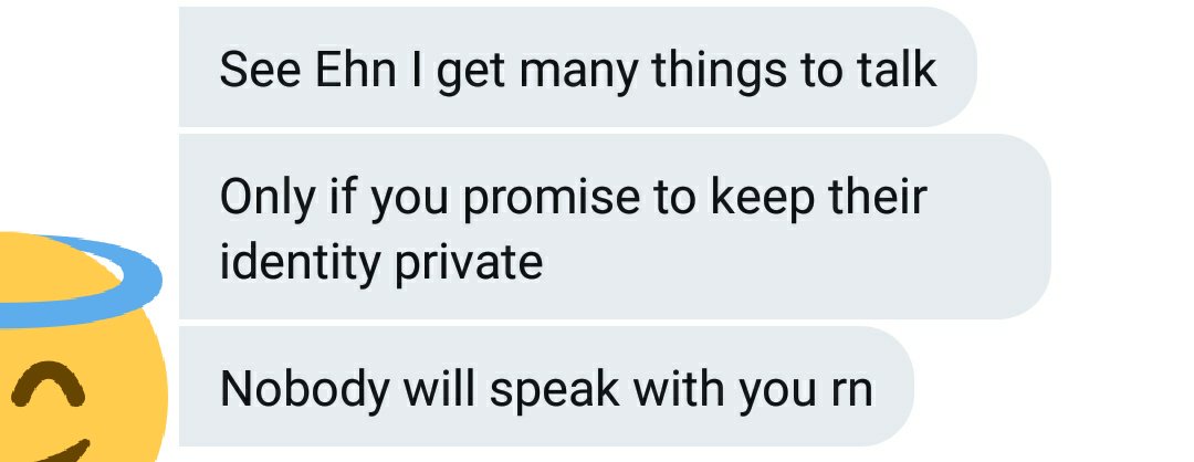 theplayzonee's tweet photo. We were also curious to find out why students were afraid of speaking to the press. What we found was shocking. 

"If they catch me speaking to the press, I'll be expelled," a 300 level student said. 

Another sent in the message below in a chat: https://t.co/kQUSpRptS7