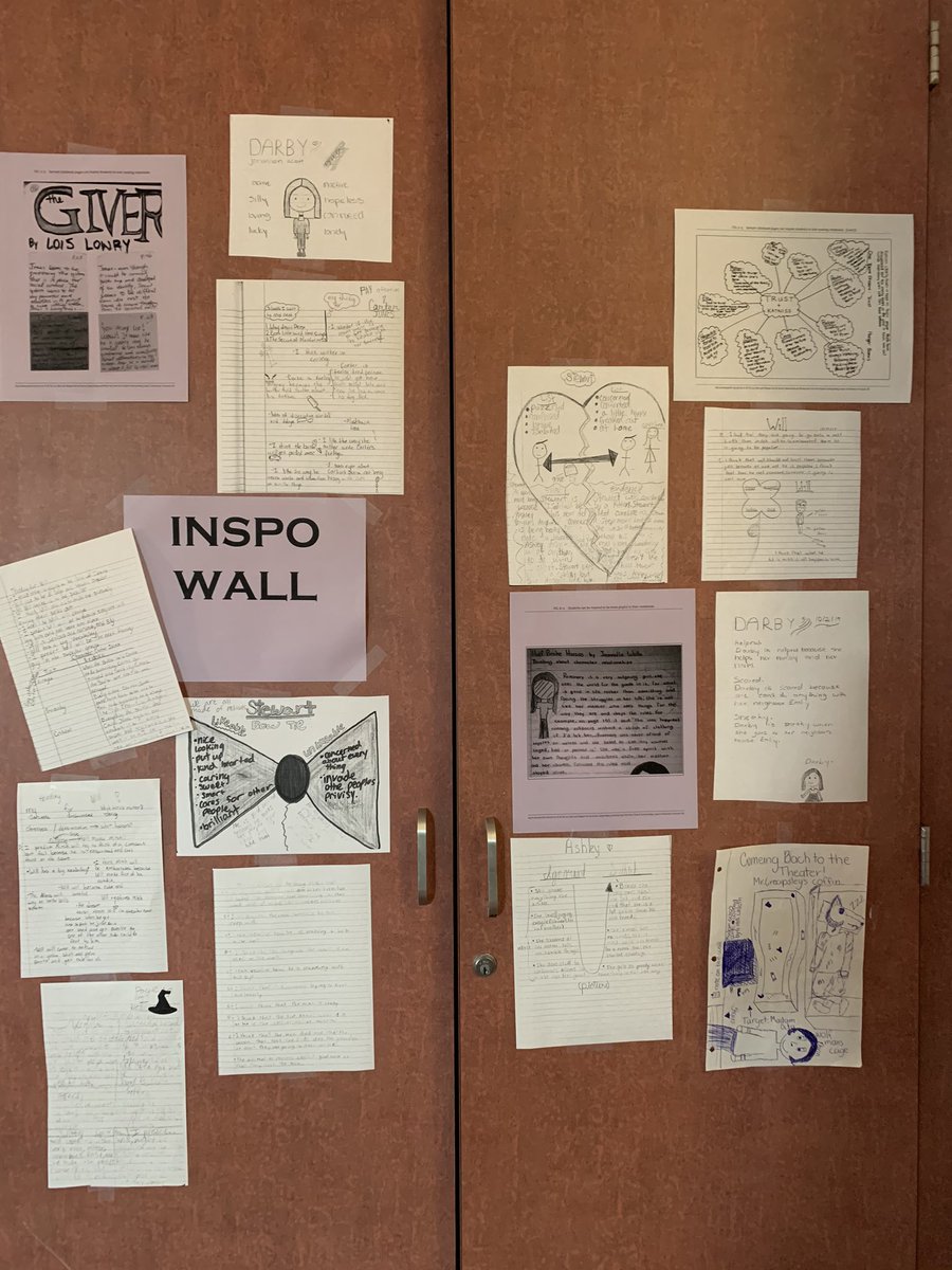 teacherbowden's tweet photo. I see some great thinking happening in our character unit! #pushyourself #workshopvibes #1LISD #charactersarecool #deepstudyofcharacter https://t.co/x1ZTKU1beT