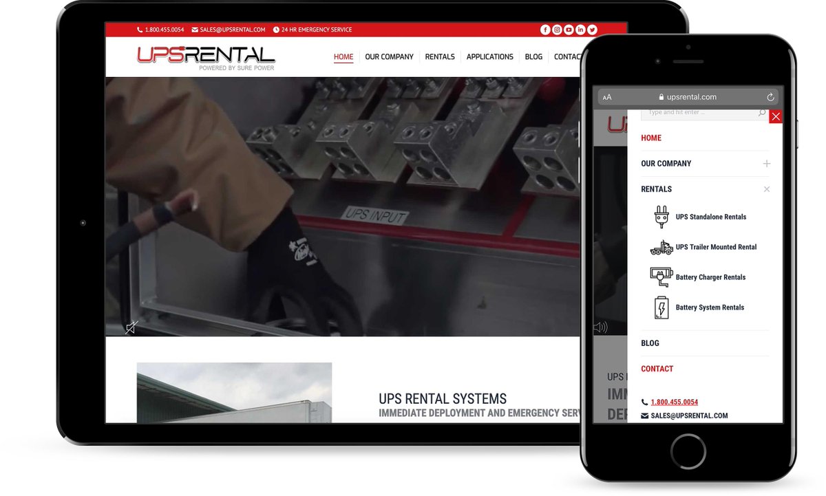 SurePowerInc's tweet photo. @UPSRental just launched a newly redesigned, super mobile friendly site - check it out. https://t.co/vceSAt0Ujt https://t.co/CDeNh4qthV