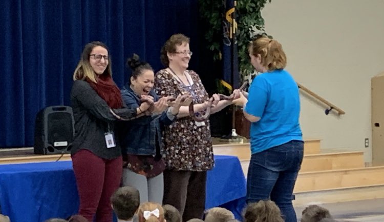 Miss_Hansell's tweet photo. Huge shoutout to my awesome 6th graders for making me get out of my comfort zone today! Holding that snake at our Rainforest Animals Assembly will definitely be the highlight of my week! @BearCreekEtown @etownPAschools https://t.co/NwDOHZqBc3