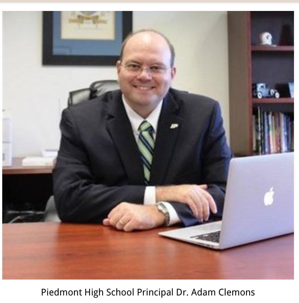 PCSDK12's tweet photo. Congratulations to Dr. Adam Clemons of @PiedmontHS he is the District 6 AASSP principal of the year! https://t.co/GgQJYQ9OET
