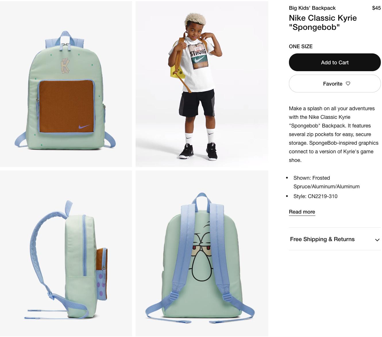 SOLELINKS on X Ad RESTOCK Nike Classic Kyrie Squidward Backpack https t 7qaHE1NCmX https t AxtqVWUb7U X