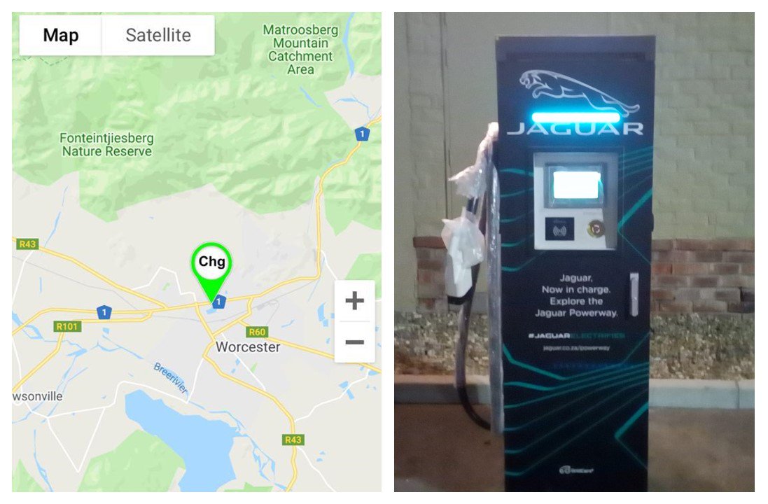 GridCars's tweet photo. Our Worcester DC charge point is now online, making the largest part of the N1 and N2 highways free of range anxiety! Previously this trip was completed at lower speeds, now #EV drivers can make the journey at pace. #GridCars  #Jaguar #Powerway #ChargeStations #ElectricVehicles https://t.co/oTcCYyWXsG