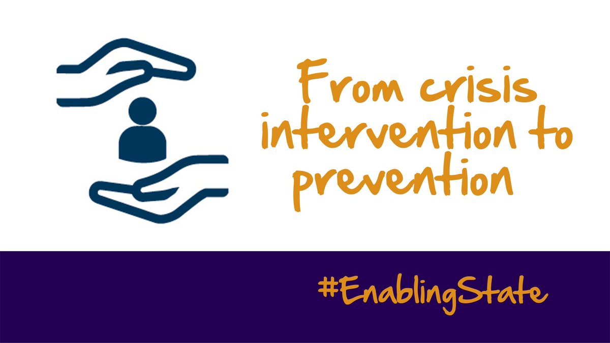 Hannah_Paylor's tweet image. Great to see #PrioritisePrevention trending on Twitter!

#EnablingState review found that a shift from crisis intervention to prevention is being stopped by #budget cuts.

There remains a need to build the case for preventative spend on the basis of #wellbeing outcomes. #AyeWeCan