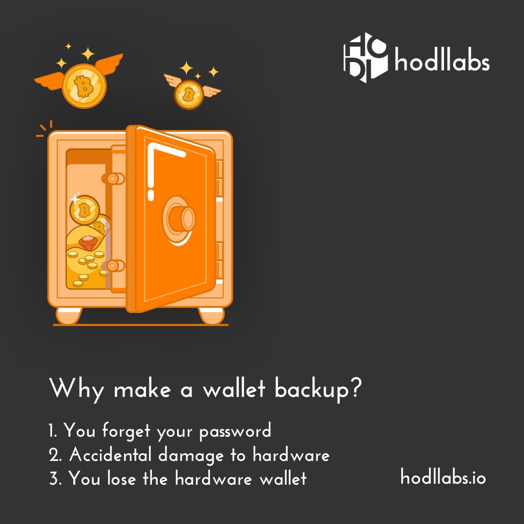 hodllabs's tweet image. The BIP39 recovery phrase will make it easy and painless to backup and restore your funds. Here are a few unfortunate scenarios where having a backup can save the day!
#hodllabs #cryptocurrency #walletbackup #restorefunds #easytorestore 

Our wallets are Simple | Safe | Secure