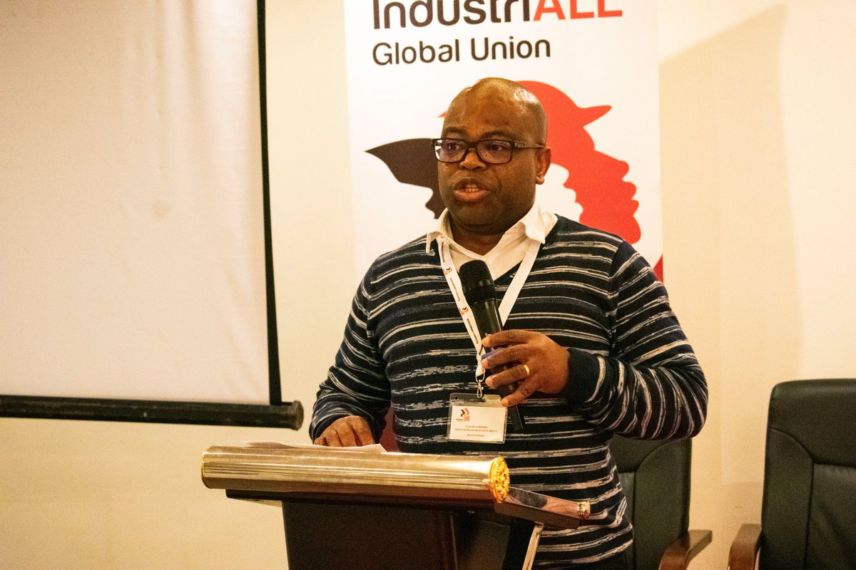 IndustriALL_GU's tweet photo. Claude Kabemba @ClaudeKKabemba of @THESARWATCH talks about the African Mining Vision.

"The African Mining Vision is the only progressive vision on the continent, with a plan to use our minerals for industrialization."

#ALLmining https://t.co/la9vnLdPfY