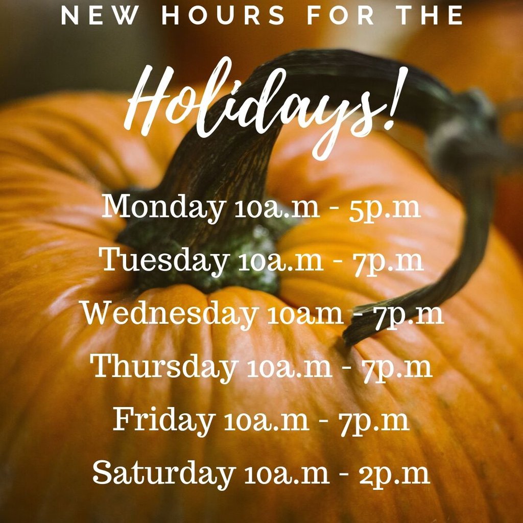 FAMSPrinting's tweet photo. Starting this week thru the holidays we have extended our hours! Now open till 7p.m Tuesday thru Friday! π
#fams #famsprinting #holidays #october #fall #preemousa https://t.co/CCAWgJDgMJ