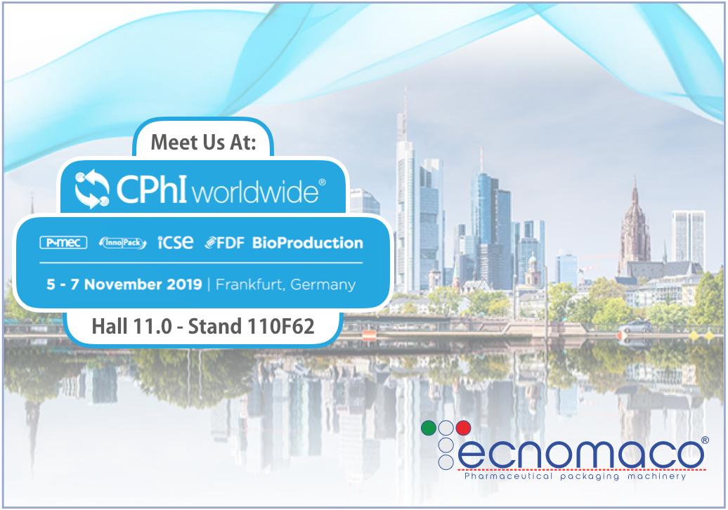 tecnomaco's tweet photo. Meet #TECNOMACO at:
#CPhI_Worldwide - #Frankfurt 5 - 7 November 2019
"HALL 11.0 - STAND 110F62"
YOU CANNOT MISS IT!
The world's largest #pharmaceutical_exhibition
Find more info on: https://t.co/pN7jf2cyxe https://t.co/gJvSV5jHzg