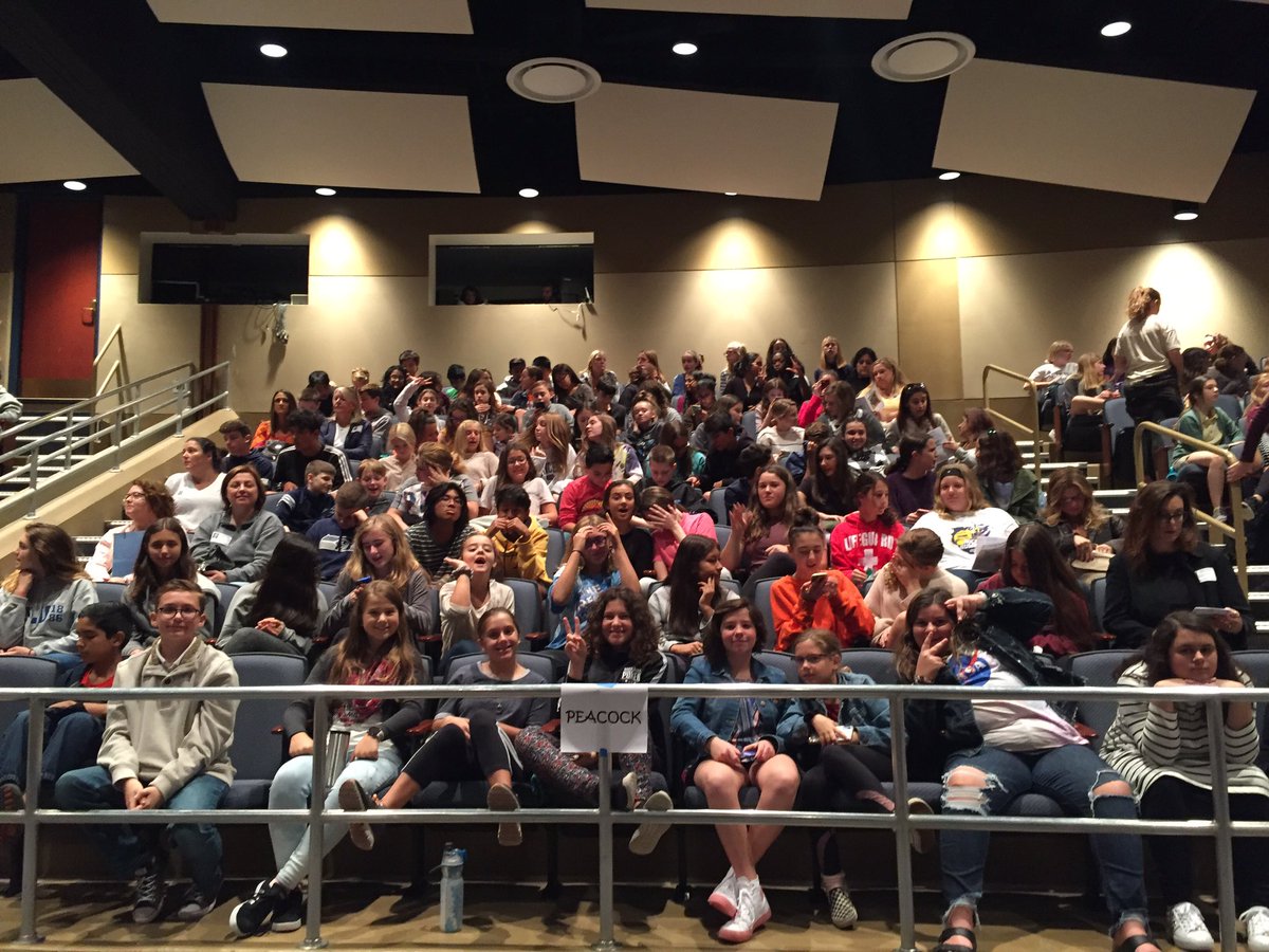 Peacock choir and musical students waiting for Miss Nelson is Missing to begin!
