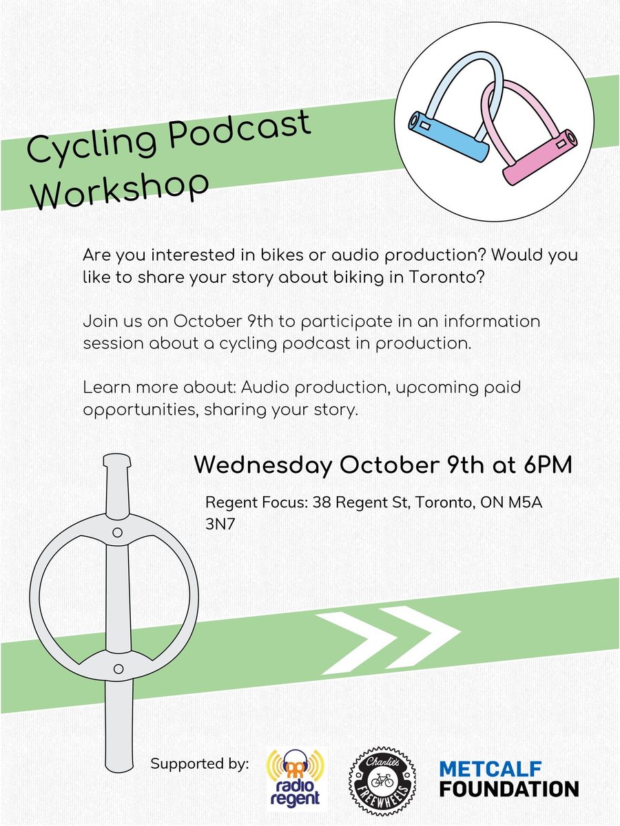 REMINDER: Cycling Podcast Info-Session...TOMORROW! Wednesday, Oct. 9 - mailchi.mp/07d0d6b17561/r…