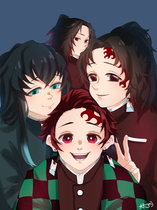 うろたさんがTwitterに投稿した竈門炭治郎(鬼滅の刃)のイラスト。