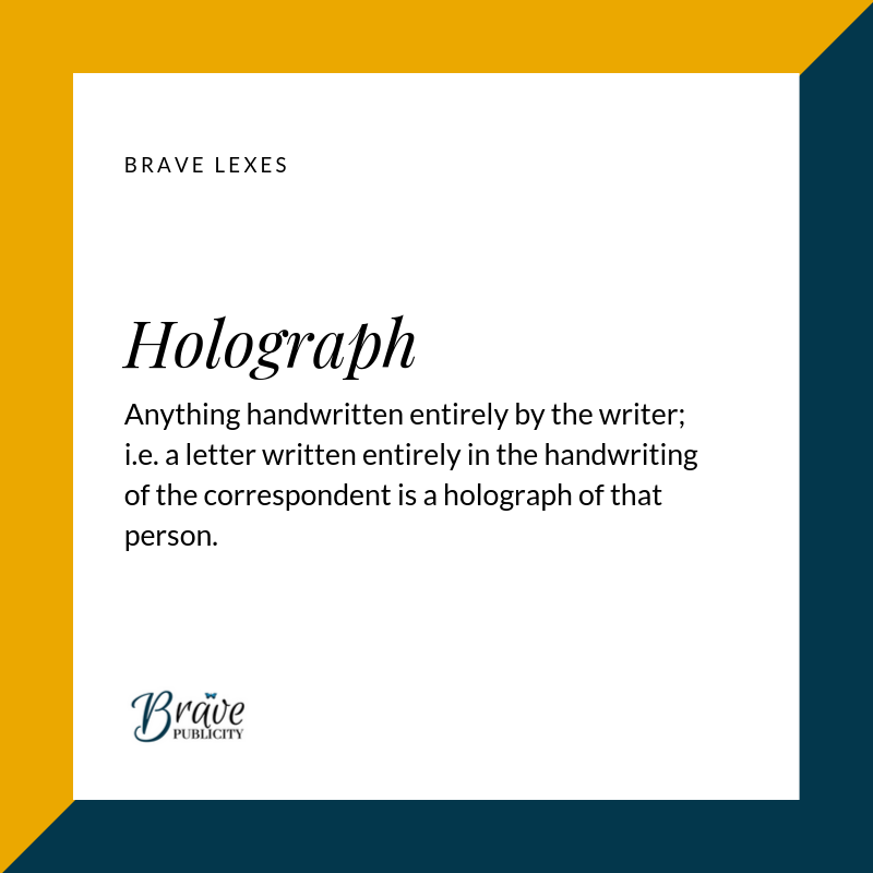bravepublicity's tweet photo. Holograph: Anything handwritten entirely by the writer i.e. a letter written entirely in the handwriting of the person, is a holograph of that person.
#BravePublicity #BraveSPEED #Brave #Publicity #BraveLexes #Lexes #Learn #Words #Holograph #Writer #Writers #Bookish #Publisher https://t.co/apHh6O7mBV