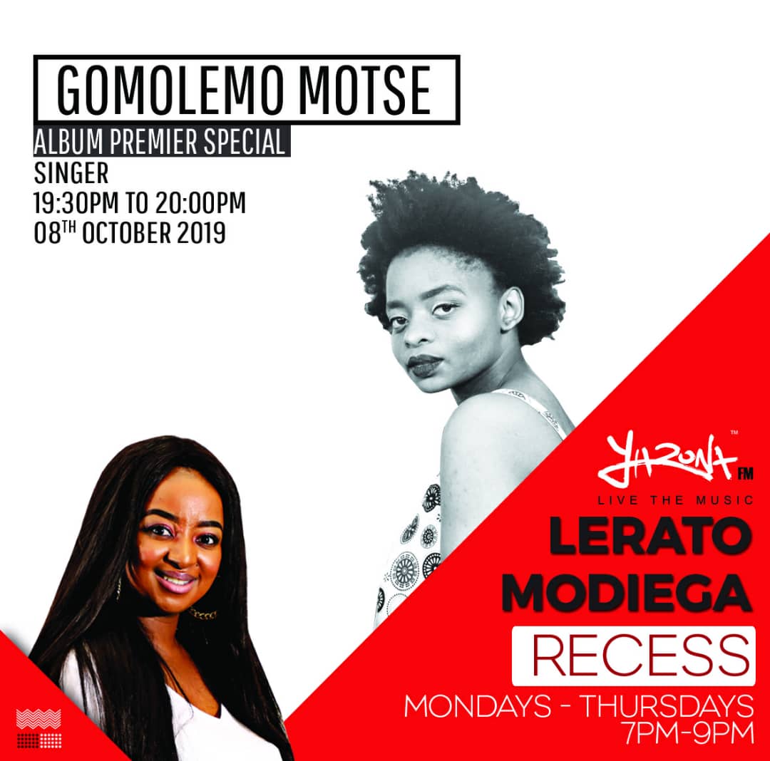 _Elevam's tweet photo. Tune in to @TheRealYaronaFM later for Recess with Lerato as @gomolemo_motse will be talking music, what's out, and what's next 😉🎶 https://t.co/WUZeI6Z8pX