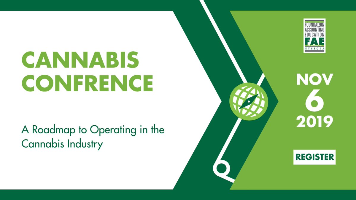 ny_cpasociety's tweet image. Put yourself at the forefront of an ever-growing billion-dollar industry by attending our second annual Cannabis Conference. Register by 10/16 to save $50 nysscpa.org/faecannabis19 #faecannabis #cannabiz #accountingupdate