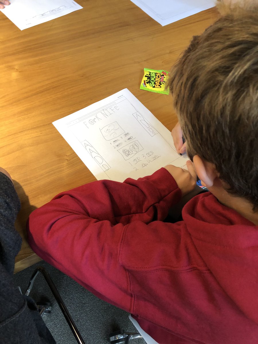 TiffaniTeaches's tweet photo. @K12AlbemarleLab students collaborating on ideas and then sketching a website for a client #cbictechtour https://t.co/WRVeP4t5tR