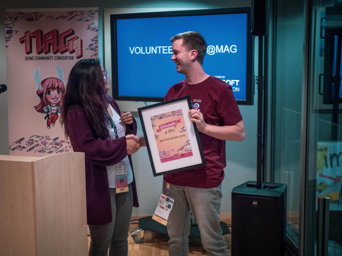 Our Ubisoft Education Team held a Pitching Workshop at <a href="/mag_erfurt/">🌸MAG Erfurt🌸</a> last weekend. We want to say a BIG thank you to all participants and congratulate the winner on his awesome pitch!
Would you have been up for the challenge?