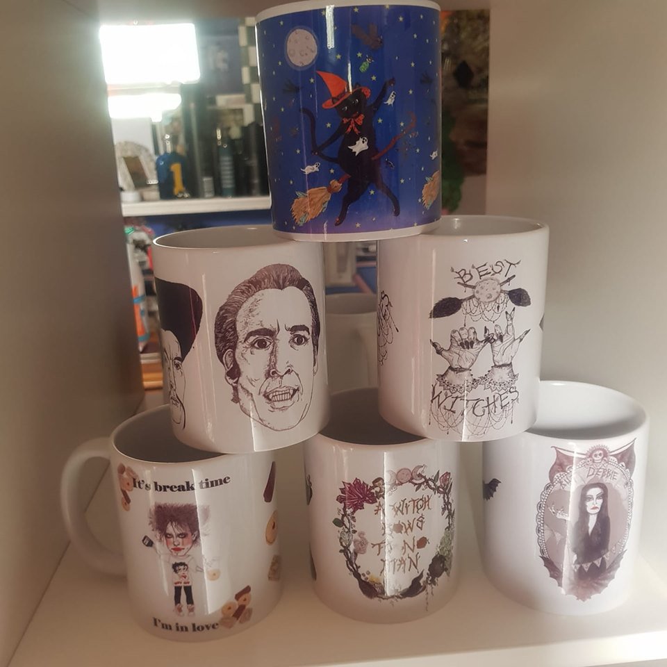 #gothmugs #witchmugs charliescrazycouture.com #classichorror #gothgifts #witchgifts #halloweengifts #spookyseason #halloweeneveryday #robertsmith #thecure #witchesbrew #breaktime #christmasgifts #morticiaaddams #christopherlee
available now !
