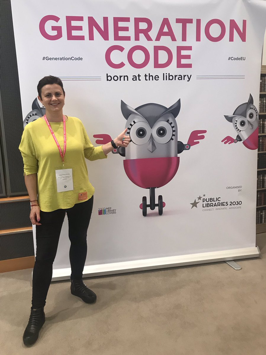 bibliotekare's tweet image. Such a great day at #GenerationCode! Thanks @LibrariesEU for having me and the #WorldLibraryMap here! So grateful to catch up with library lovers from around Europe 💜