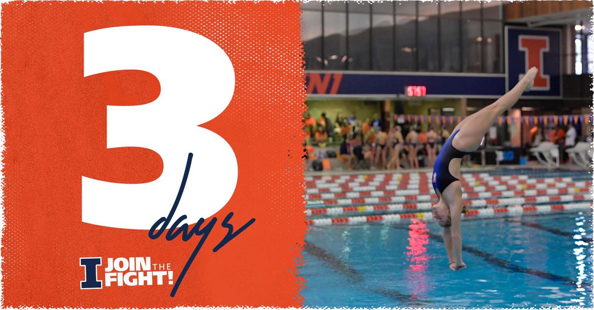 IlliniSwimDive's tweet photo. We are 3️⃣ days away from our first official meet of the season!

📆 Friday, Oct. 11
⏰ 3 p.m. CT
📍ARC Pool
🔶 Senior Day 🔷

#AllInFor2020 #Illini https://t.co/2NZemrBHx5