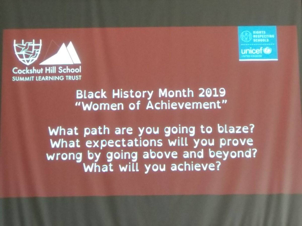 Great assembly from Mr Barclay this morning celebrating Black History Month! Some fascinating stories and it was lovely to see a link to the GCSE poetry studied by KS4 students too!