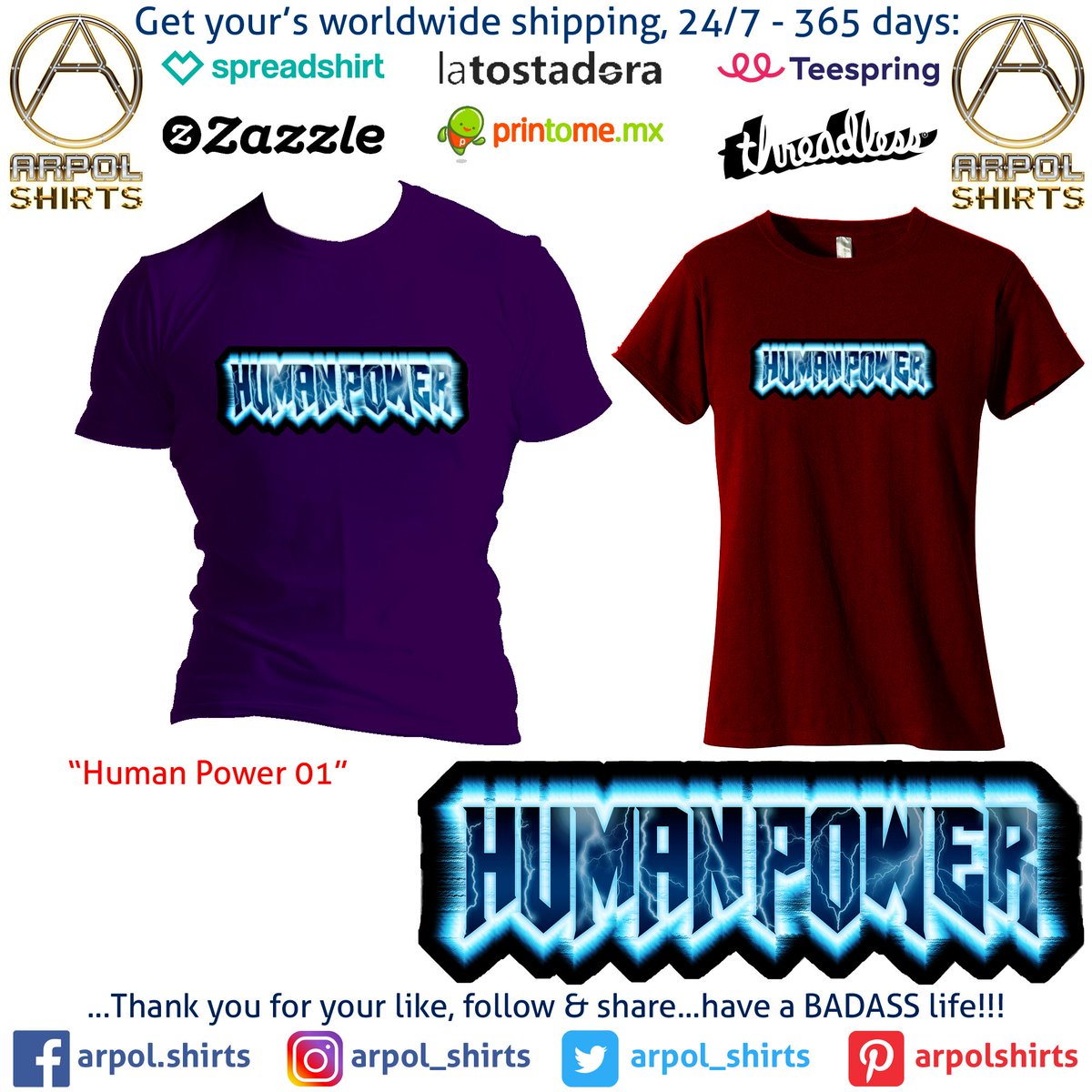 arpol_shirts's tweet photo. Above gender, ethnicity, age, nationality, there is a power, the power to add value to the world: with justice, prudence, strength and temperance!!!Please, have a BADASS LIFE!  
#humanPower, #humanism, #humanity, #humanValues, #virtues, #cardinalVirtues, #commonBenefit, #justice https://t.co/PUXtt3TN1S