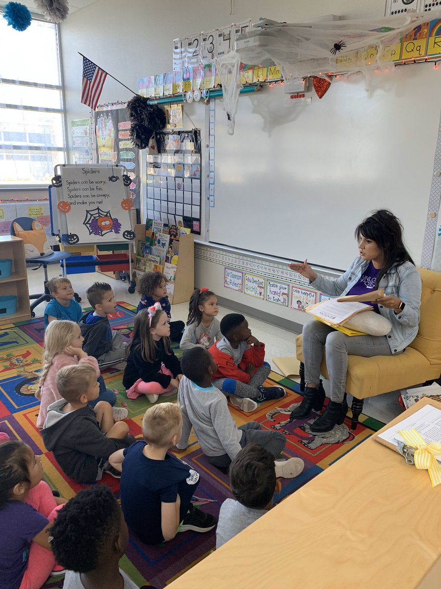 Kindergarten students are working with Mrs. Koussa to create personalized book covers for their publishing day in writer’s workshop. ##keystosuccess #unlockingpotential