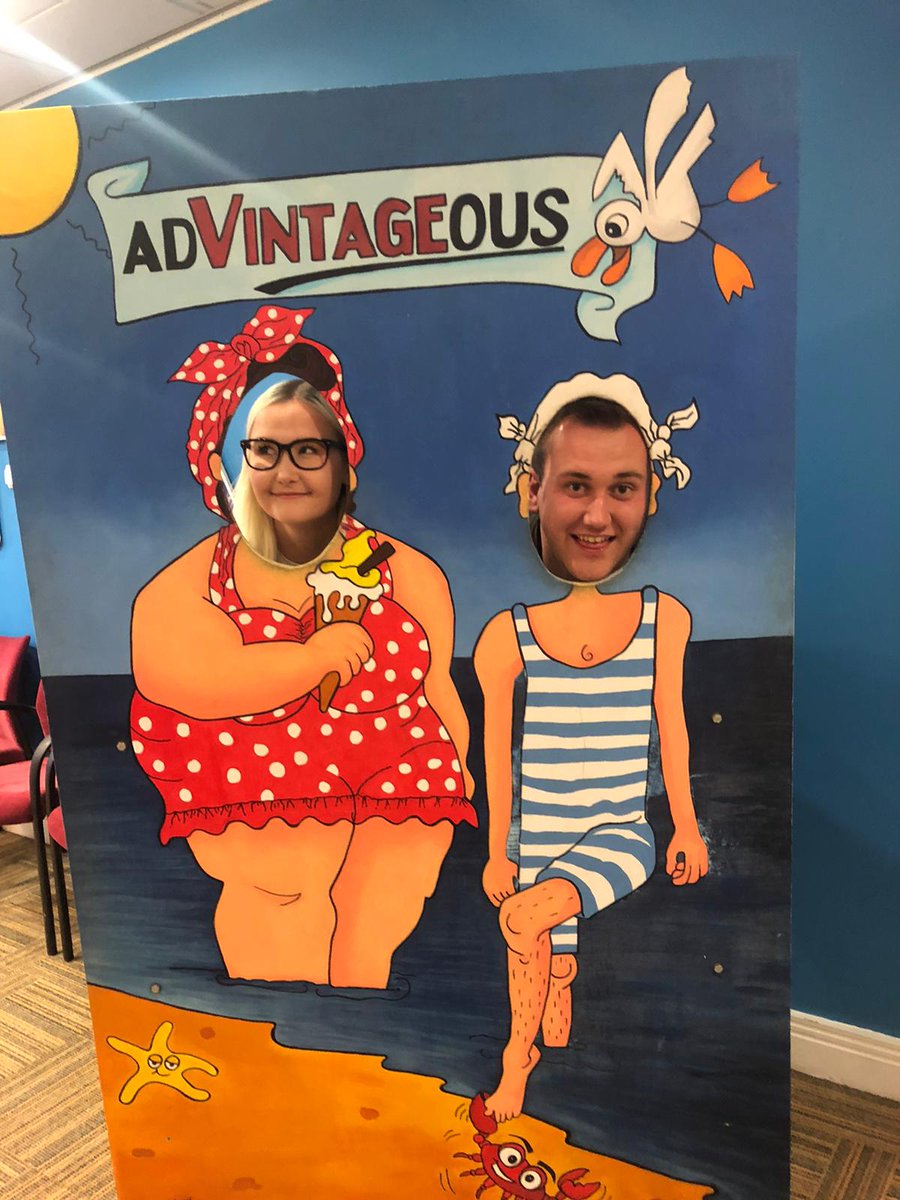 theonepoint's tweet photo. Looking back to this time last week on the first day of the @HumberCareTech at @bridspa!
Here's Ruby and Jack from our Marketing and Digital teams getting in the Bridlington mood!๐
#CharityTuesday #Event #HumberCareTech #LiveWellWithDementia https://t.co/NFnDI0lASY