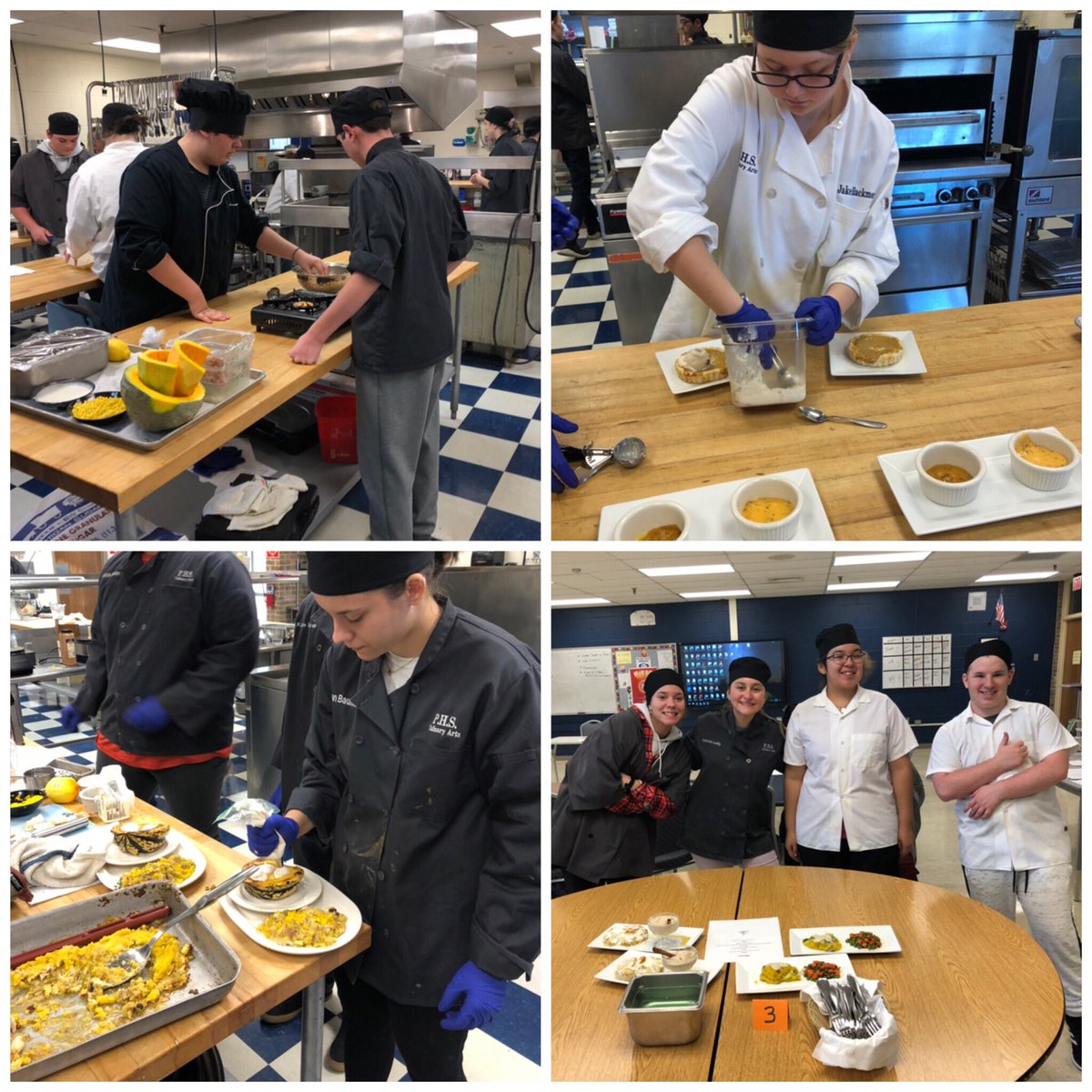 kakins4's tweet photo. A Curriculum Director isn’t supposed to have a favorite class but when it’s food challenge judging day, I can’t help it! Yum! #squashchallenge #CTE #everyopportunity @petoskeyschools https://t.co/xIrKO4V2br