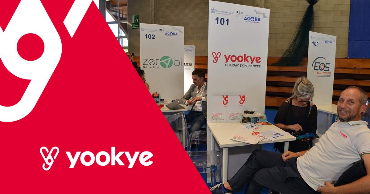 YookyeCommunity's tweet photo. Paolo Taricco (CEO) and Stefania Libietti (Tour Operator Director) of YOOKYE at "Agorà" - B2B event promoted by Confindustria Cuneo. #Yookye #innovative_startup #blockchain #artificial_intelligence #agora #cuneo #seed #italy #tourism #experiential_tourism https://t.co/wwndT3uq1Z