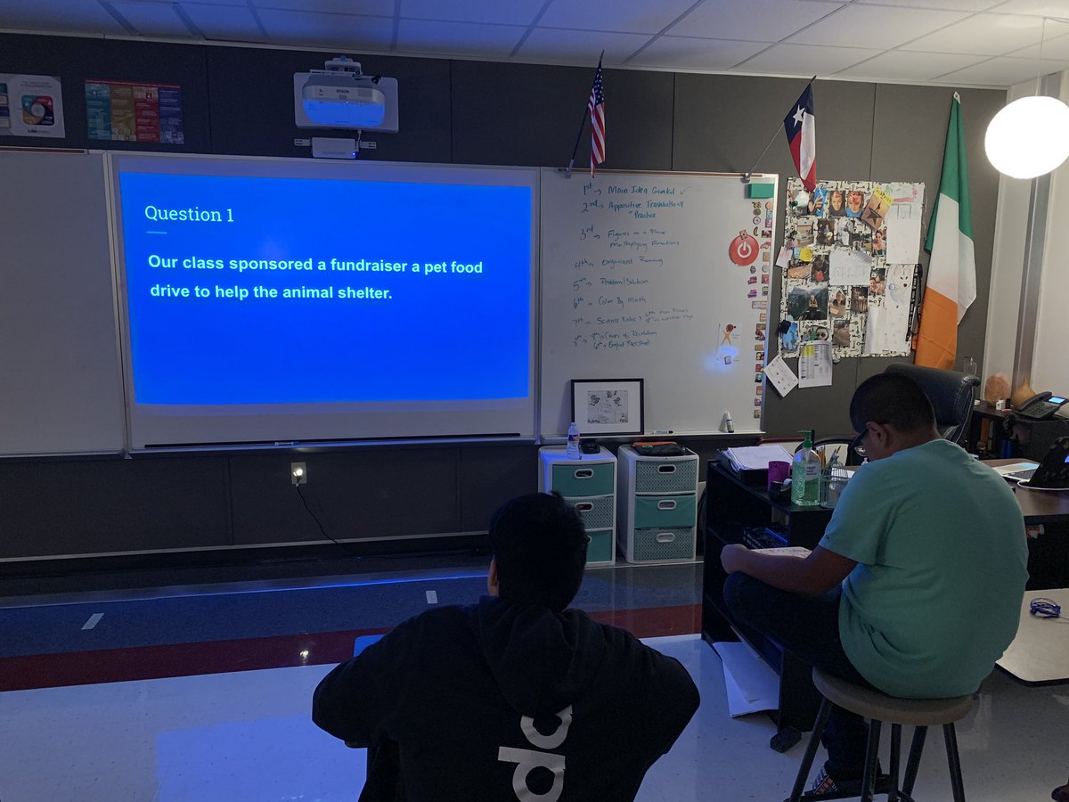 msdedler's tweet photo. Positive Vibes only....we are mastering appositive phrases today is in writing. #HuffinesStrong #HFMSProud #nounsdescribingnouns #commasfordays #commasintherightplace #seperationanxiety https://t.co/bpXNNEWF3u