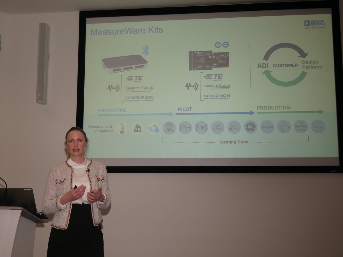 aeaktuell's tweet photo. Lorna Keane stellte im irischen Limerick #Measureware von @ADI_News vor, die neue Mess-Komplettlösung aus #Hardware und #Software des amerikanischen #Tech-Unternehmens. https://t.co/NZOkF4PWBj