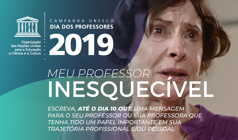 UNESCOBrasil's tweet photo. Para celebrar o Dia Mundial dos Professores, 5/10, e o Dia Nacional do Professor, 15/10, a UNESCO convida tod@s a participarem da campanha "Meu Professor Inesquecível".

Envie sua mensagem até o dia 10/10:
https://t.co/jXf4NHgkCi https://t.co/H4NTGt4Udl