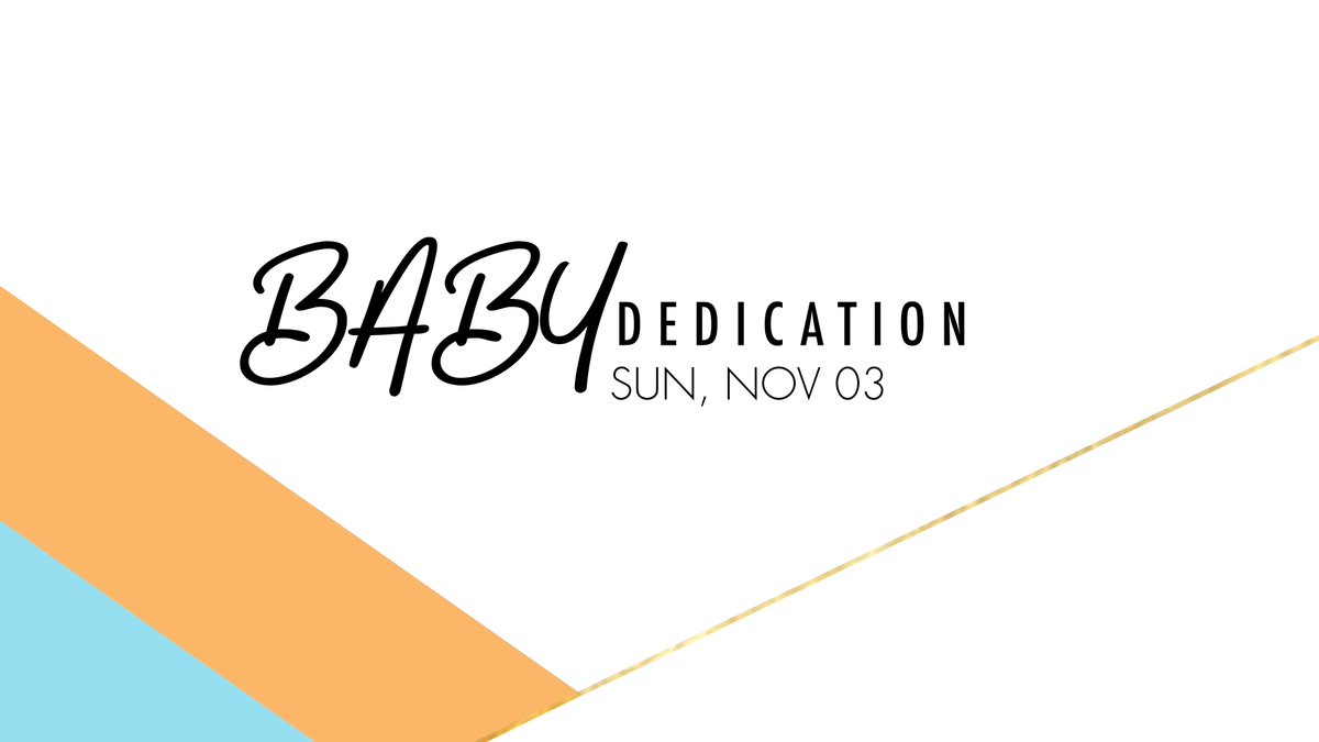 Are you looking to have your baby dedicated at Lakeview Church? The next baby dedication is Sunday, November 3. Parents are asked to register via the information center and attend an orientation on Sunday, October 27.