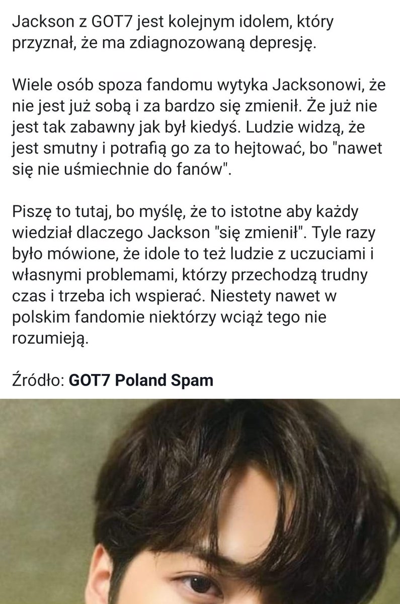 blinkscomeback's tweet photo. Kurwa Jackson ma zdiagnozowaną depresję : ) #SupportJackson #JacksonWeLoveYou #weloveyoujackson
Mam nadzieję że ci ludzie przejrzą na oczy, że źle robią i powinni przeprosić. https://t.co/hTO7sNbvjF